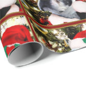 De hond van Boston Terrier van Kerstmis Cadeaupapier (Rol Hoek)