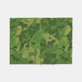 De hond van Cammo Fleece Deken (Voorkant (Horizontaal))