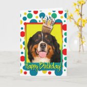 De Hond van de Berg Cupcake - Bernese van de Kaart (Gele Bloem)