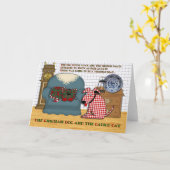 De Hond van de gingang en de Kat van het Calico Kaart (Gele Bloem)