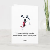 De Hond van de kerstman Feestdagen Kaart (Achterkant)