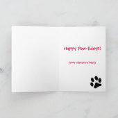 De Hond van de kerstman Feestdagen Kaart (Binnen)