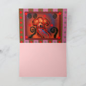 De hond van de partij feestdagen kaart (Binnen)