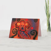 De hond van de partij feestdagen kaart (Voorkant)