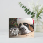 De hond van de sint-bernard met het Pet van de Feestdagenkaart (Staand voorkant)