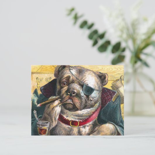 De hond van de Uitsmijter Briefkaart (Staand voorkant)