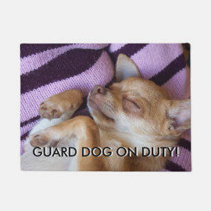De Hond van de wacht op Plicht! Deurmat