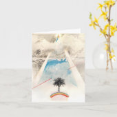 De Hond van de zon, Rockne Krebs, 1976. Notecard Kaart (Gele Bloem)