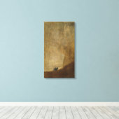 De hond van Francisco Goya Canvas Afdruk (Insitu (Houten vloer))