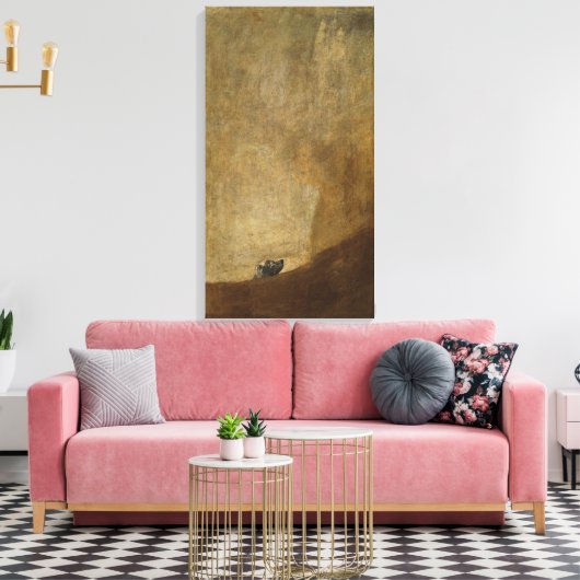 De hond van Francisco Goya Canvas Afdruk (Insitu (Woonkamer))