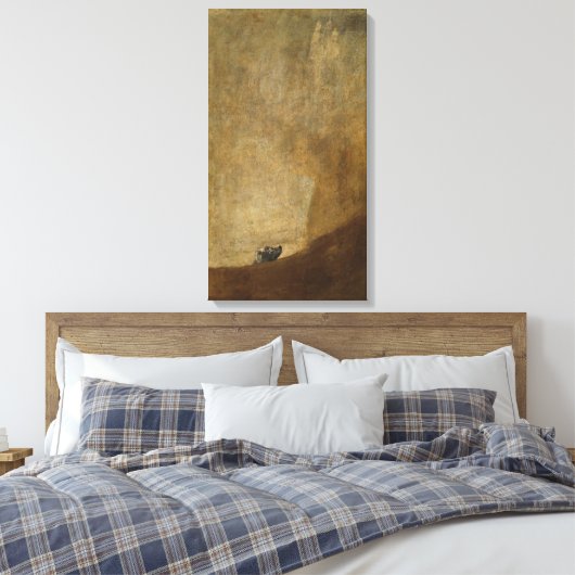 De hond van Francisco Goya Canvas Afdruk (Insitu (Slaapkamer))