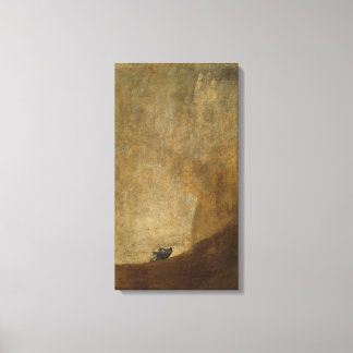 De hond van Francisco Goya Canvas Afdruk