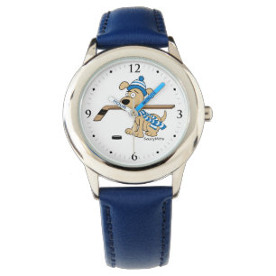 De Hond van het Hockey van de cartoon Horloge