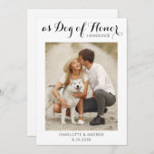 De hond van Honor trouwt gewoon met de aankondigin Save The Date (Voorkant / Achterkant)