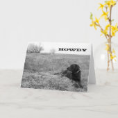 De Hond van Howdy in het Wenskaart van het Gebied Kaart (Gele Bloem)