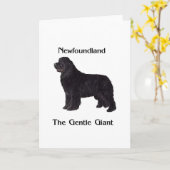 De Hond van Newfoundland de Zachte Reus Kaart (Gele Bloem)