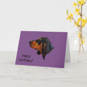 De Hond van Pinscher van Doberman Kaart (Gele Bloem)