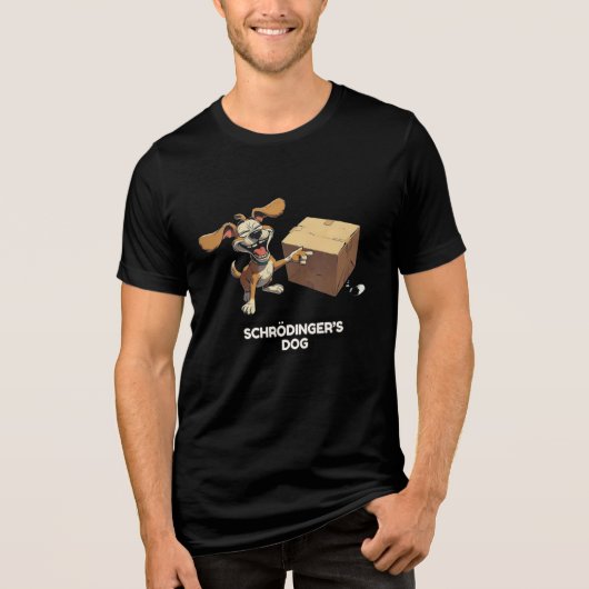 De hond van Schrödinger Tri-Blend Shirt (Voorkant)