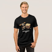 De hond van Schrödinger Tri-Blend Shirt (Voorkant volledig)