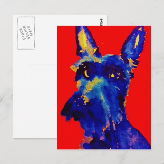 De Hond van Scottie Briefkaart (Voorkant / Achterkant)