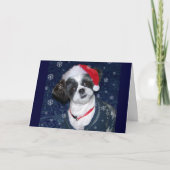 De Hond van Shih Tzu van Kerstmis Feestdagen Kaart (Voorkant)