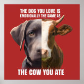 De hond waar je van houdt is dezelfde als de Koe d Poster (Voorkant)