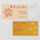 De hond Walker moderne professional Visitekaartje (Voorkant / Achterkant)