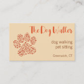 De hond Walker moderne professional Visitekaartje (Voorkant)