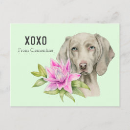 De Hond XOXO | Valentijn van Weimaraner Feestdagenkaart
