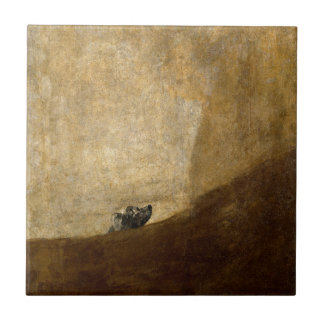 De hond (Zwarte Schilderijen) door Francisco Goya Tegeltje