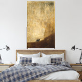 De hond (zwarte schilderijen) van Francisco Goya 1 Canvas Afdruk (Insitu (Slaapkamer))