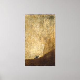 De hond (zwarte schilderijen) van Francisco Goya 1 Canvas Afdruk