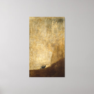 De hond (zwarte schilderijen) van Francisco Goya 1 Canvas Afdruk