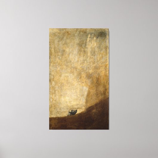 De hond (zwarte schilderijen) van Francisco Goya 1 Canvas Afdruk (Voorkant)