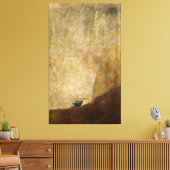 De hond (zwarte schilderijen) van Francisco Goya 1 Canvas Afdruk (Insitu (Woonkamer))