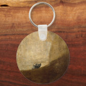 De hond (zwarte schilderijen) van Francisco Goya 1 Sleutelhanger (Voorkant)