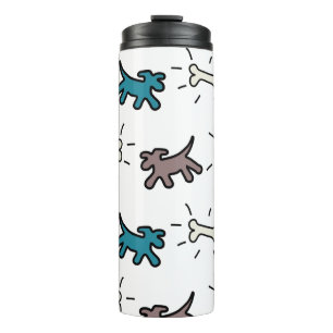 De honden beent B.V. Graffiti Stijl Thermische Thermosbeker