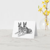 De Honden die van de Duitse herder door Kelli Swan Kaart (Gele Bloem)