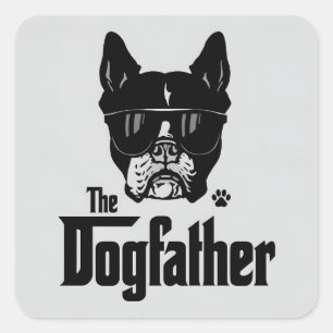 De Honden Vader en Honden Papa Vierkante Sticker