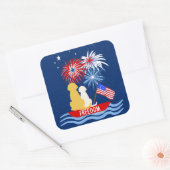 De Honden van 4 Juli op de Reeks van de Sticker va (Envelop)