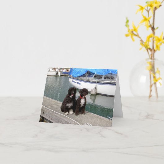 De Honden van het water op het Dok Kaart (Gele Bloem)