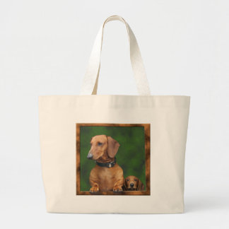 De honden willen eruit. grote tote bag