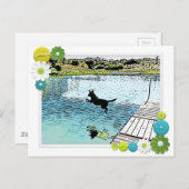 De hondendagen van de zomer aan het meer briefkaart (Voorkant / Achterkant)