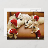 De hondendagen van Kerstmis Feestdagenkaart (Voorkant / Achterkant)