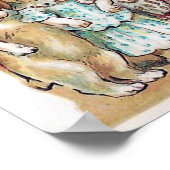 "De hondenfamilie" Vintage Poster (Hoek)