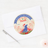 De hondenhond van kerstgezelschapsdieren is gepers ronde sticker (Envelop)