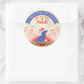 De hondenhond van kerstgezelschapsdieren is gepers ronde sticker (Tas)