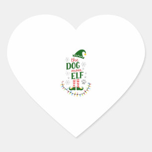 De Hondenmoeder Elf Kerst Grappige hondenliefhebbe Hart Sticker