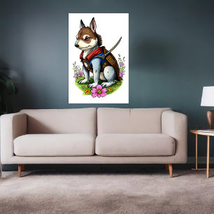 De hondenridder   AI Art Poster