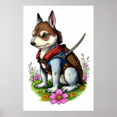 De hondenridder | AI Art Poster (Voorkant)